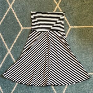 Juicy Couture Beach Royalty Striped Black and Off-White Strapless Dress - Size M